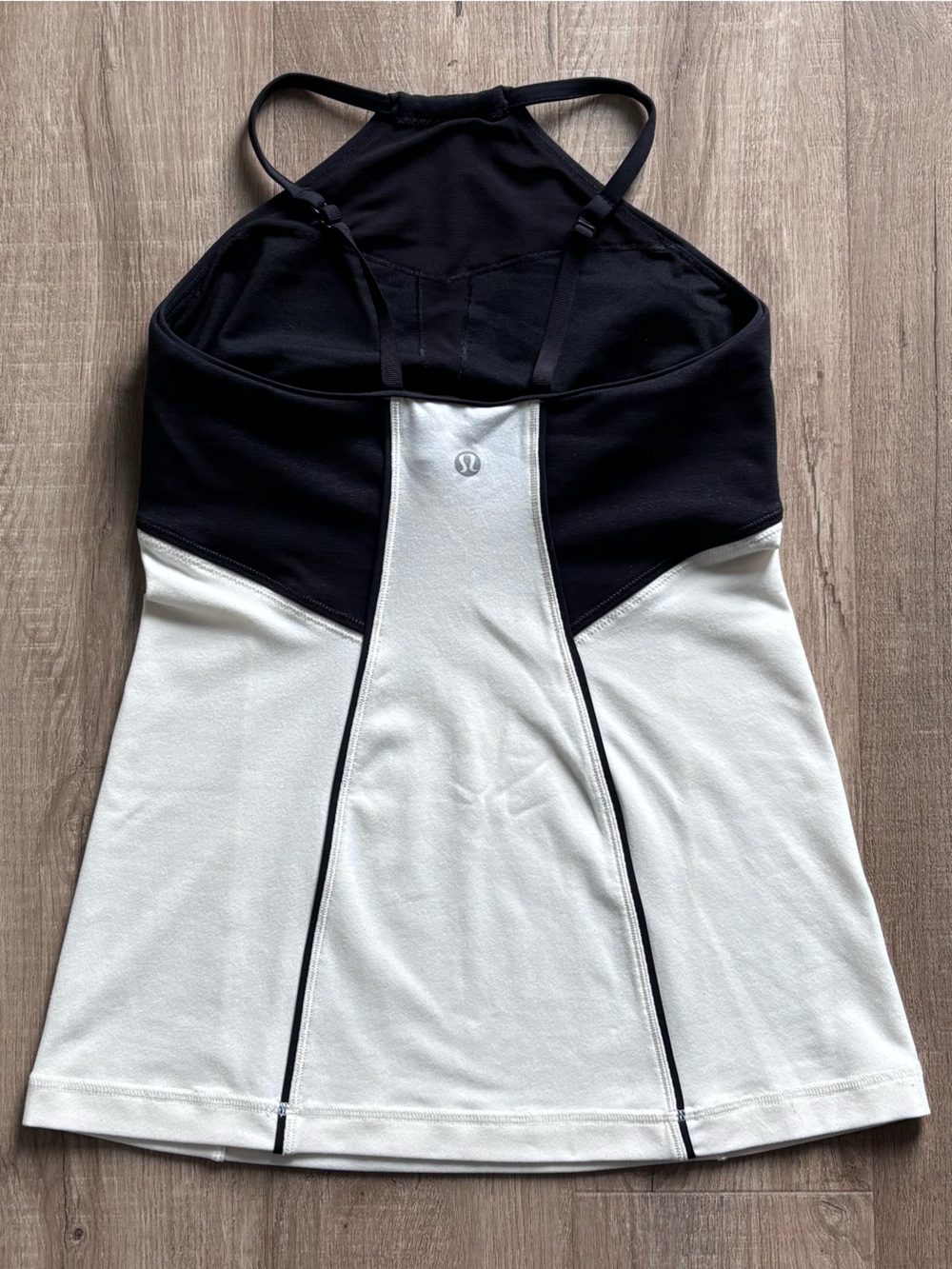 Lululemon Flip With No Flop Tank *Sparkle in Black and Polar Cream